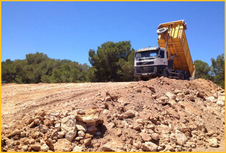 servicio de camión para transporte de áridos