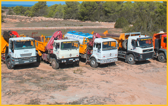 flota de camión de transporte