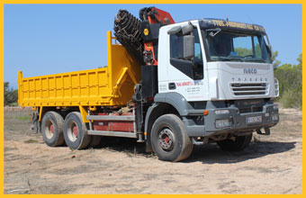 servicio de transporte de materiales Formentera