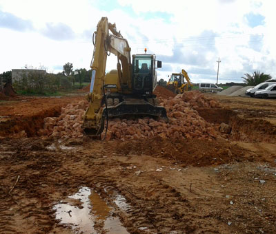 excavación para cisterna